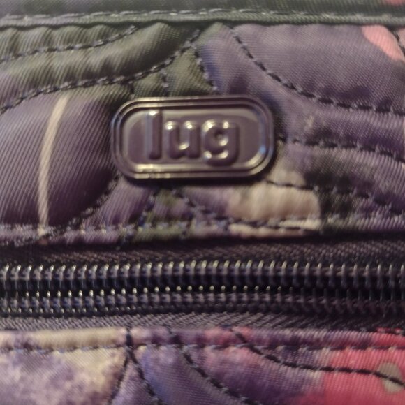 Lug Flipper Jewelry Quilted Clutch Water Purple Pattern LIKE NEW! - Picture 2 of 4